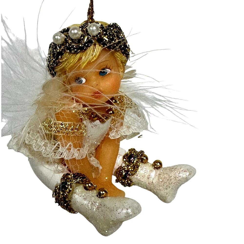 Ashton Drake Heirloom 'Blessing of' Vintage Snow Angel Ornaments-Set of 3 - Picture 4 of 9